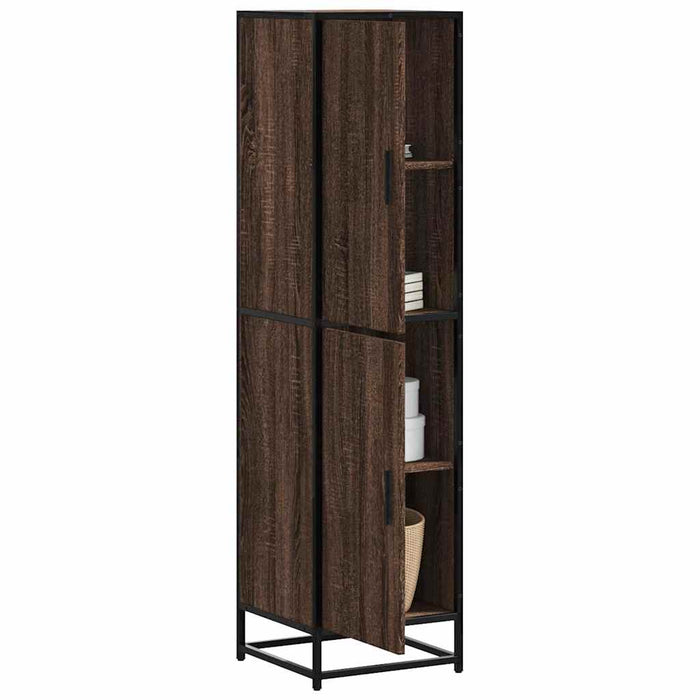 Dulapuru stejar maro 35,5x35x139 cm lemn și metal prelucrat - WALTI WALTI