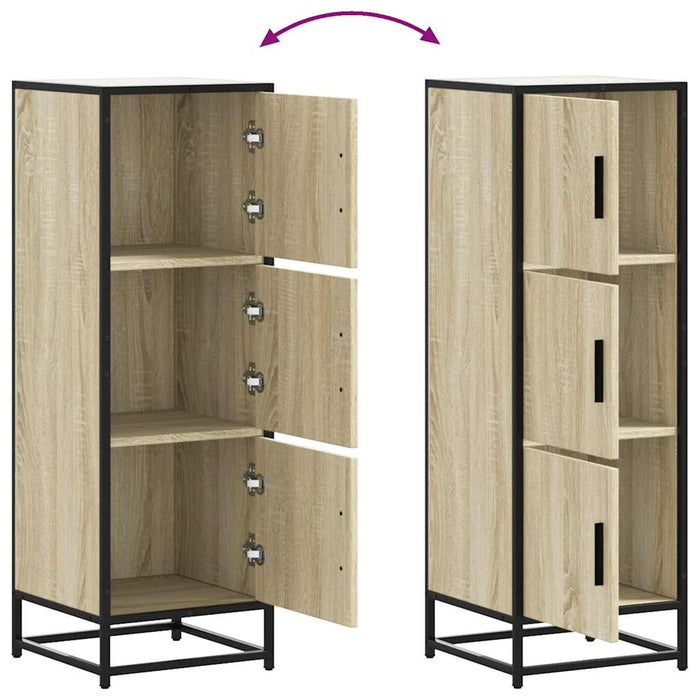 Dulapuru Stejar Sonoma 35,5x35x106,5 cm lemn și metal prelucrat WALTI