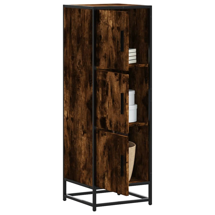Dulapuru stejar afumat 35,5x35x106,5 cm lemn și metal prelucrat WALTI
