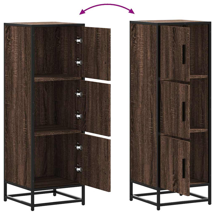 Dulapuru stejar maro 35,5x35x106,5 cm lemn și metal prelucrat WALTI