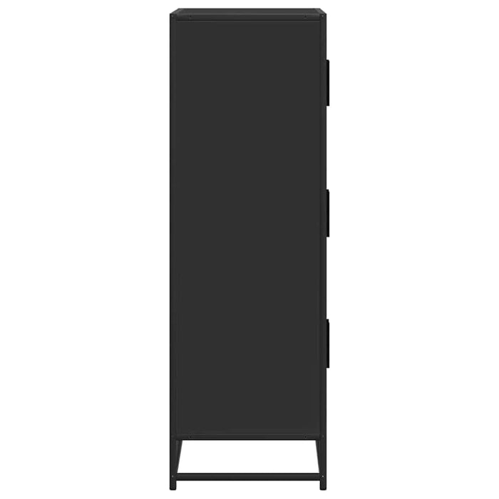 Dulapuru negru 68x35x106,5 cm lemn și metal prelucrat - WALTI WALTI