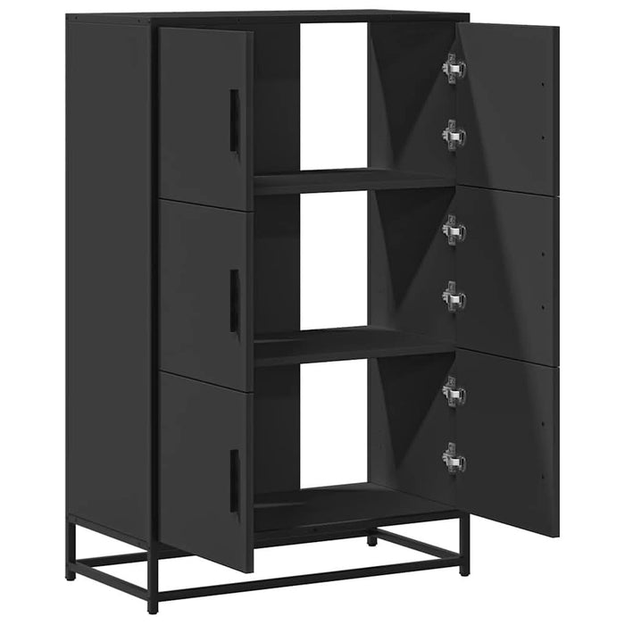 Dulapuru negru 68x35x106,5 cm lemn și metal prelucrat - WALTI WALTI