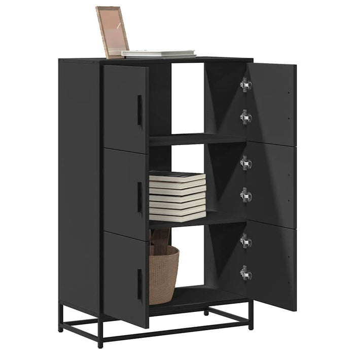 Dulapuru negru 68x35x106,5 cm lemn și metal prelucrat - WALTI WALTI