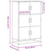 Dulapuru Stejar Sonoma 68x35x106,5 cm lemn și metal prelucrat - WALTI WALTI