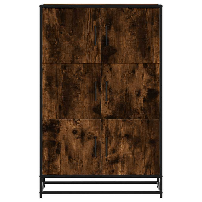 Dulapuru stejar afumat 68x35x106,5 cm lemn și metal prelucrat - WALTI WALTI