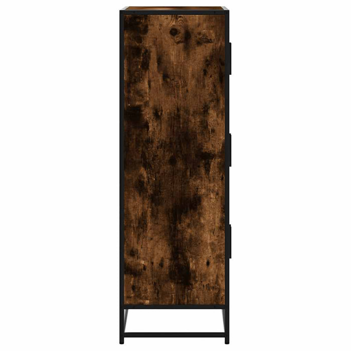 Dulapuru stejar afumat 68x35x106,5 cm lemn și metal prelucrat - WALTI WALTI