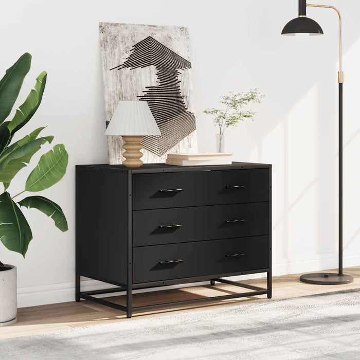 Dulap cu sertare, negru, 70x41x56 cm, lemn compozit - WALTI WALTI