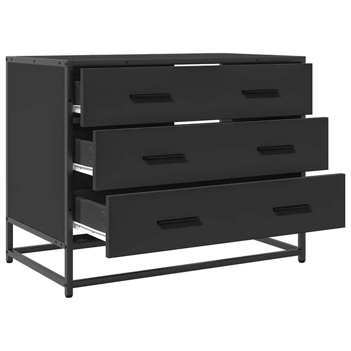 Dulap cu sertare, negru, 70x41x56 cm, lemn compozit - WALTI WALTI
