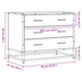 Dulap cu sertare, negru, 70x41x56 cm, lemn compozit - WALTI WALTI