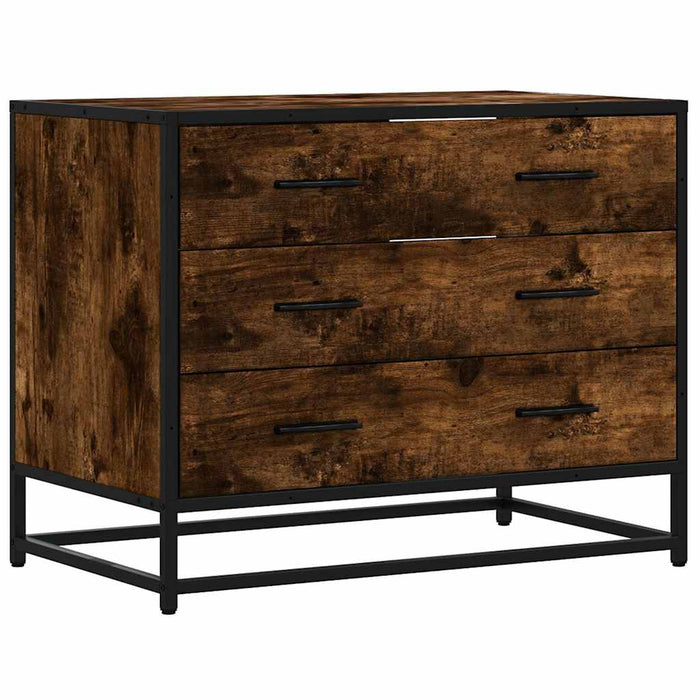 Dulap cu sertar, stejar fumuriu,70x41x56 cm, lemn prelucrat - WALTI WALTI