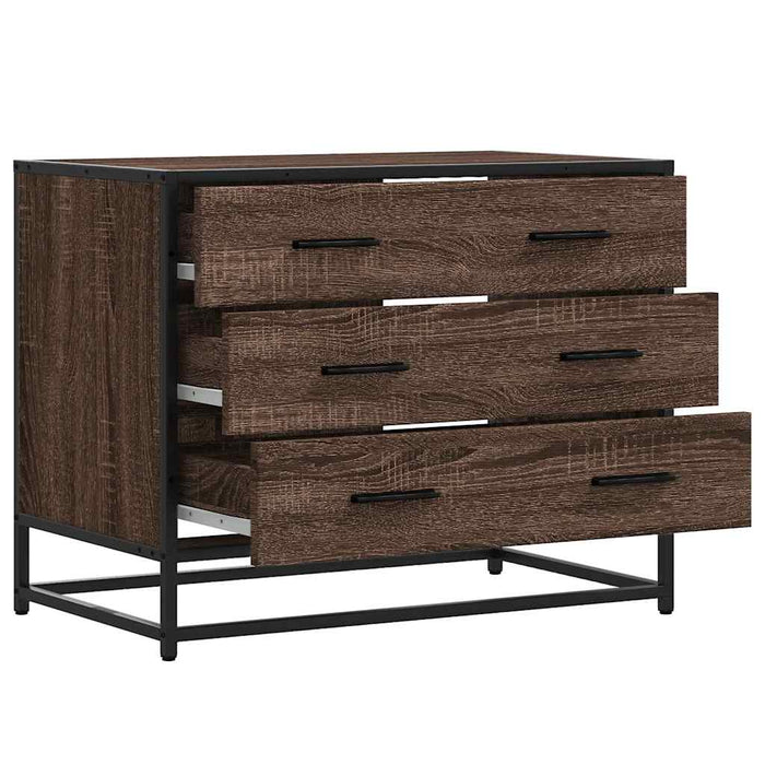 Dulap cu sertar, stejar maro, 70x41x56 cm, lemn prelucrat - WALTI WALTI