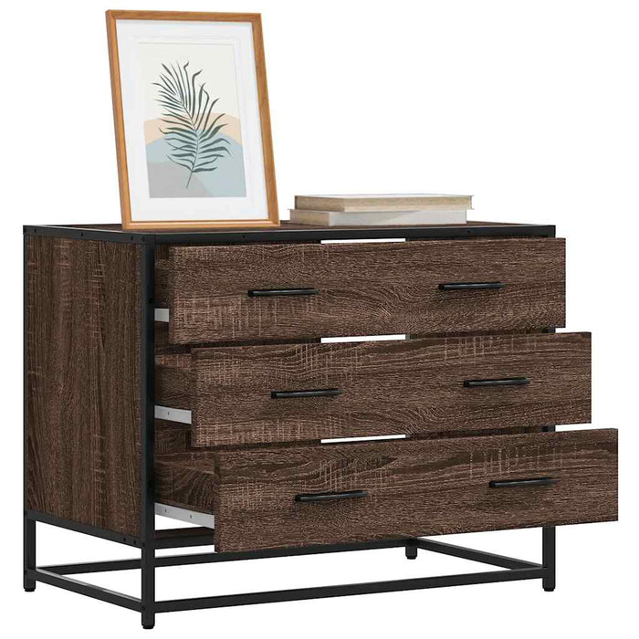Dulap cu sertar, stejar maro, 70x41x56 cm, lemn prelucrat - WALTI WALTI