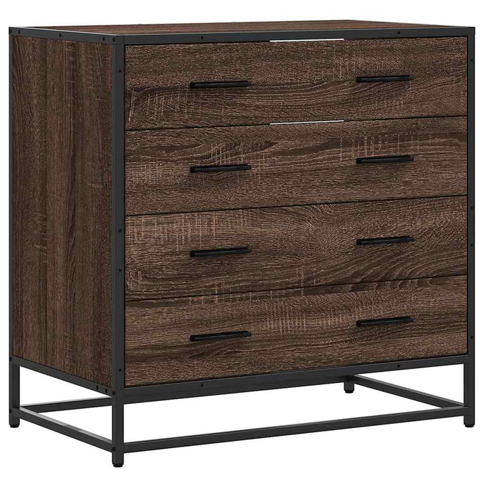 Dulap cu sertar, stejar maro, 70x41x70 cm, lemn prelucrat - WALTI WALTI