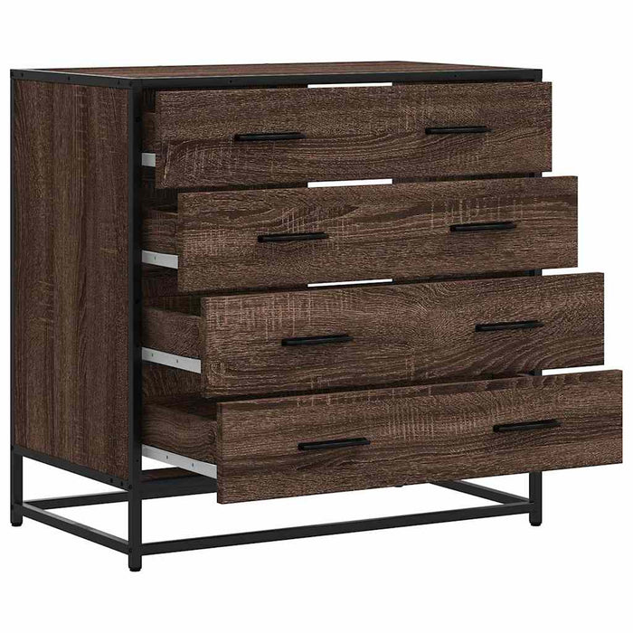 Dulap cu sertar, stejar maro, 70x41x70 cm, lemn prelucrat - WALTI WALTI