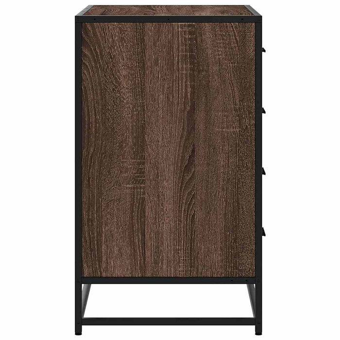 Dulap cu sertar, stejar maro, 70x41x70 cm, lemn prelucrat - WALTI WALTI