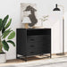 Dulap cu sertare, negru, 70x41x70 cm, lemn compozit - WALTI WALTI
