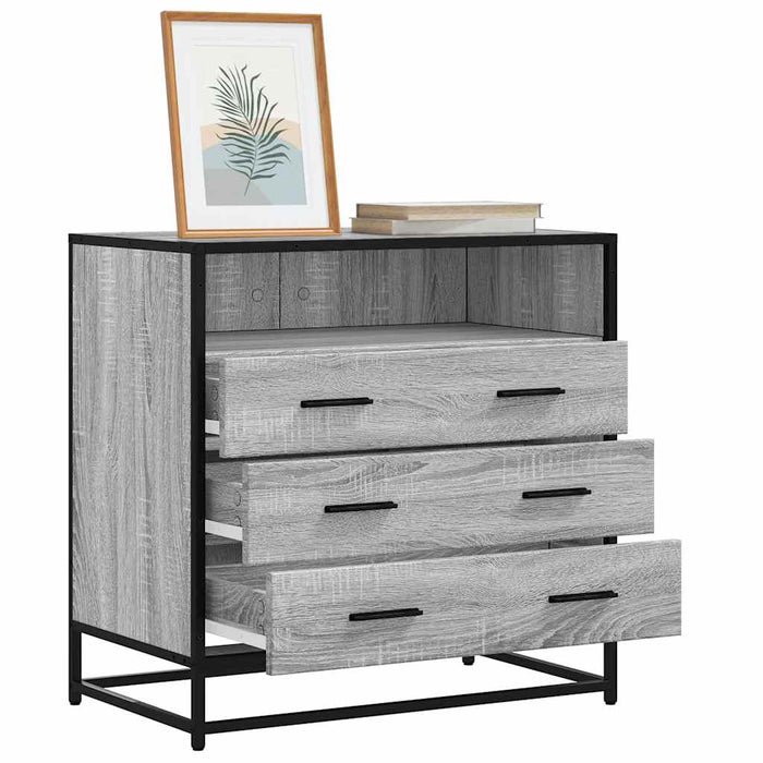 Dulap cu sertar, gri sonoma, 70x41x70 cm, lemn prelucrat - WALTI WALTI
