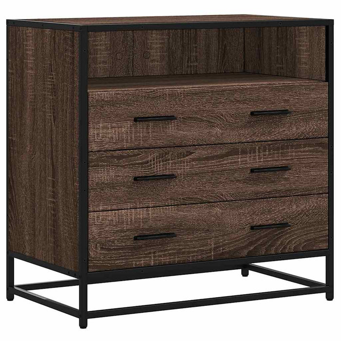 Dulap cu sertar, stejar maro, 70x41x70 cm, lemn prelucrat - WALTI WALTI