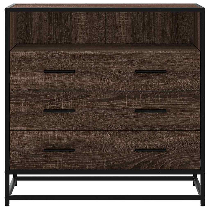 Dulap cu sertar, stejar maro, 70x41x70 cm, lemn prelucrat - WALTI WALTI