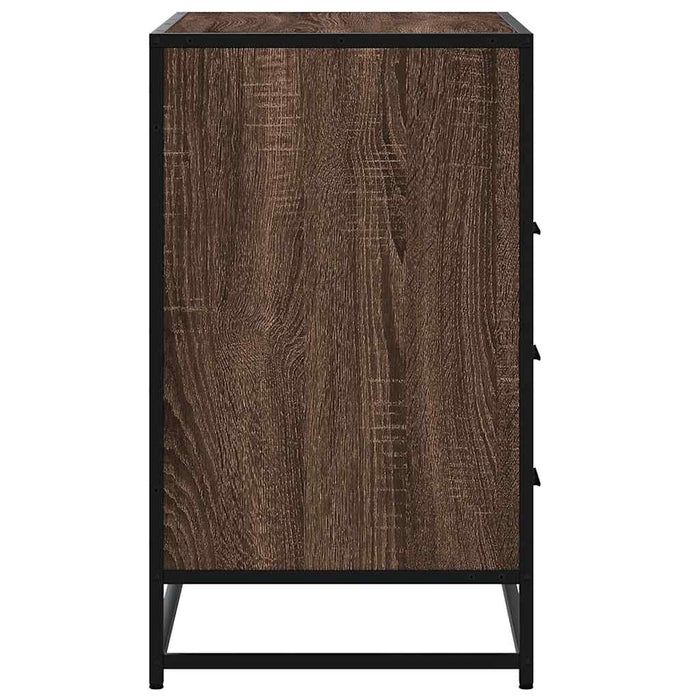 Dulap cu sertar, stejar maro, 70x41x70 cm, lemn prelucrat - WALTI WALTI