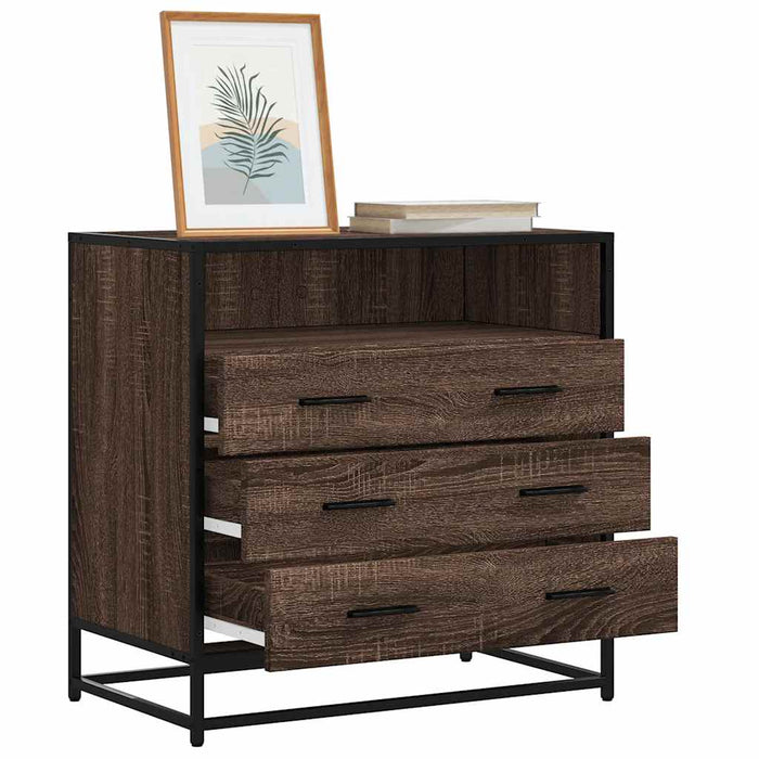 Dulap cu sertar, stejar maro, 70x41x70 cm, lemn prelucrat - WALTI WALTI