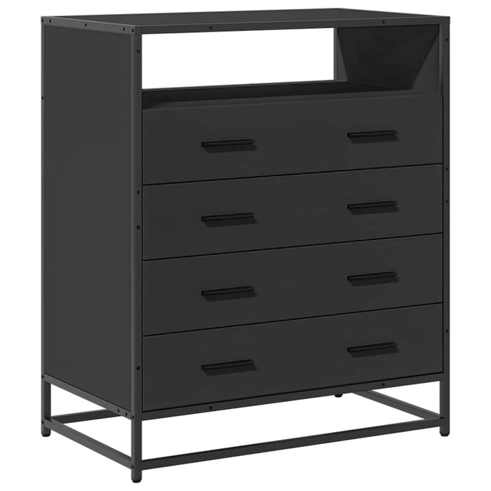 Dulap cu sertare, negru, 70x41x83,5 cm, lemn prelucrat - WALTI WALTI