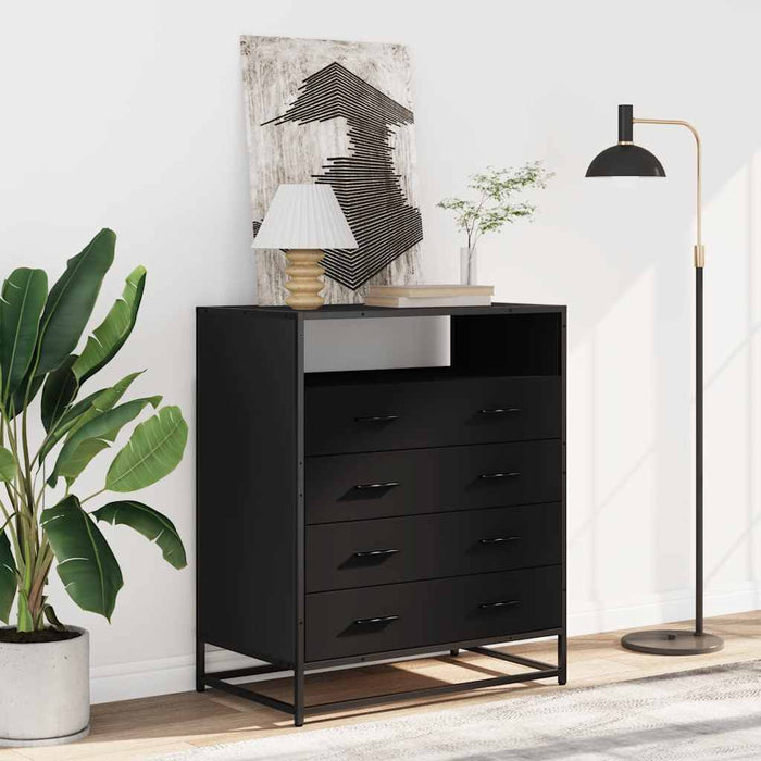 Dulap cu sertare, negru, 70x41x83,5 cm, lemn prelucrat - WALTI WALTI