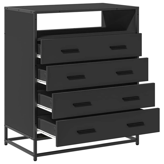 Dulap cu sertare, negru, 70x41x83,5 cm, lemn prelucrat - WALTI WALTI