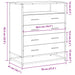 Dulap cu sertare, stejar sonoma, 70x41x83,5 cm, lemn prelucrat - WALTI WALTI