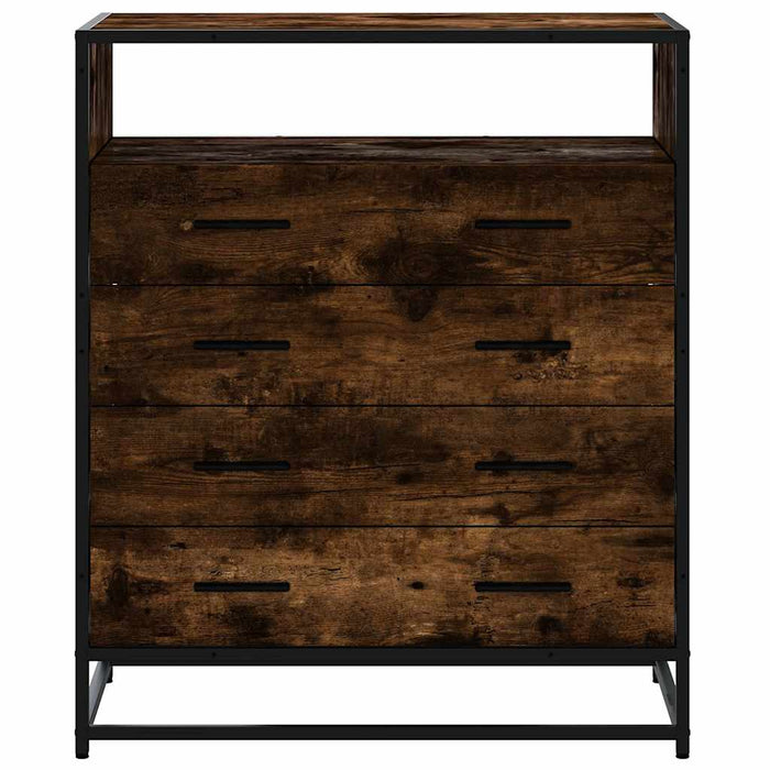 Dulap cu sertar, stejar fumuriu, 70x41x83,5 cm, lemn prelucrat - WALTI WALTI