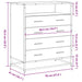 Dulap cu sertar, stejar fumuriu, 70x41x83,5 cm, lemn prelucrat - WALTI WALTI