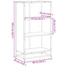 Bibliotecă, stejar maro, 60x35x107,5 cm, lemn prelucrat - WALTI WALTI