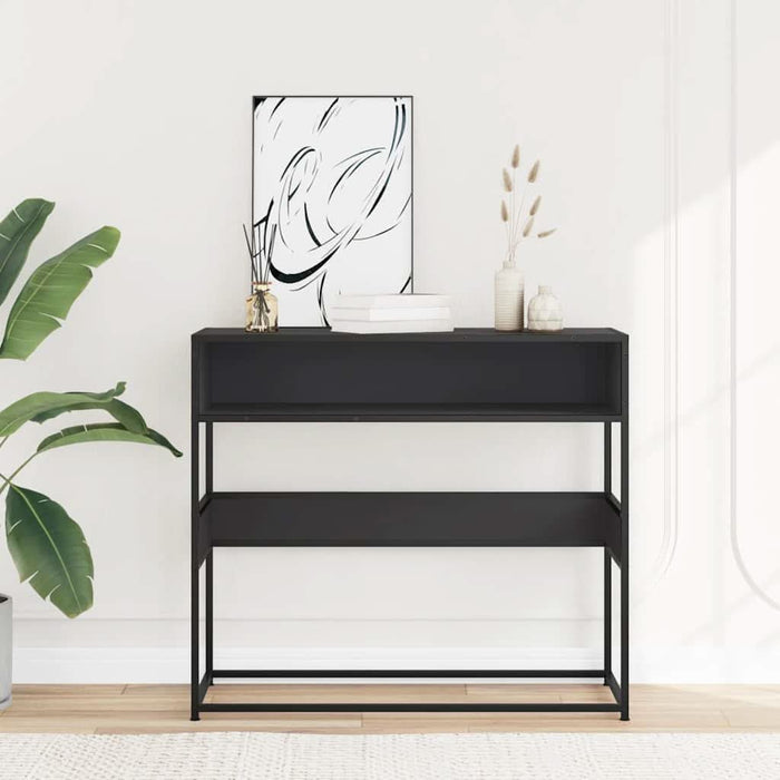 Măsuță consolă, negru, 90x35x80 cm, lemn prelucrat - WALTI WALTI