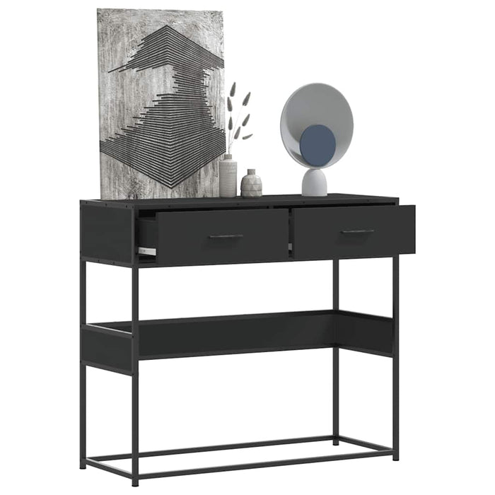 Măsuță consolă, negru, 90x35x80 cm, lemn prelucrat - WALTI WALTI