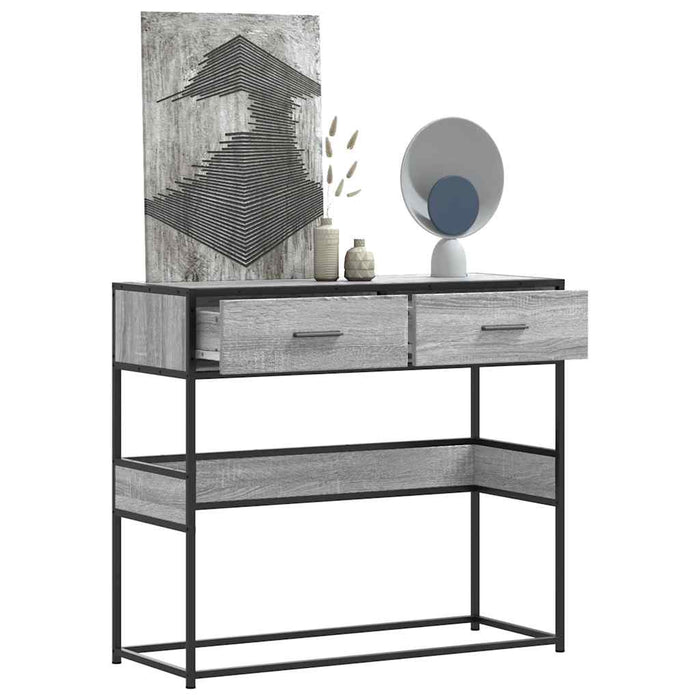 Măsuță consolă, gri sonoma, 90x35x80 cm, lemn prelucrat - WALTI WALTI