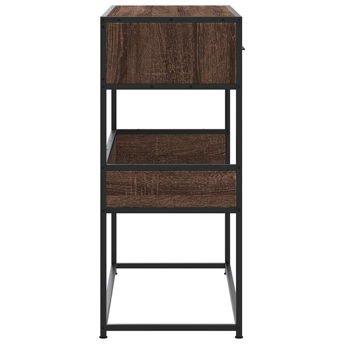 Măsuță consolă, stejar maro, 90x35x80 cm, lemn prelucrat - WALTI WALTI