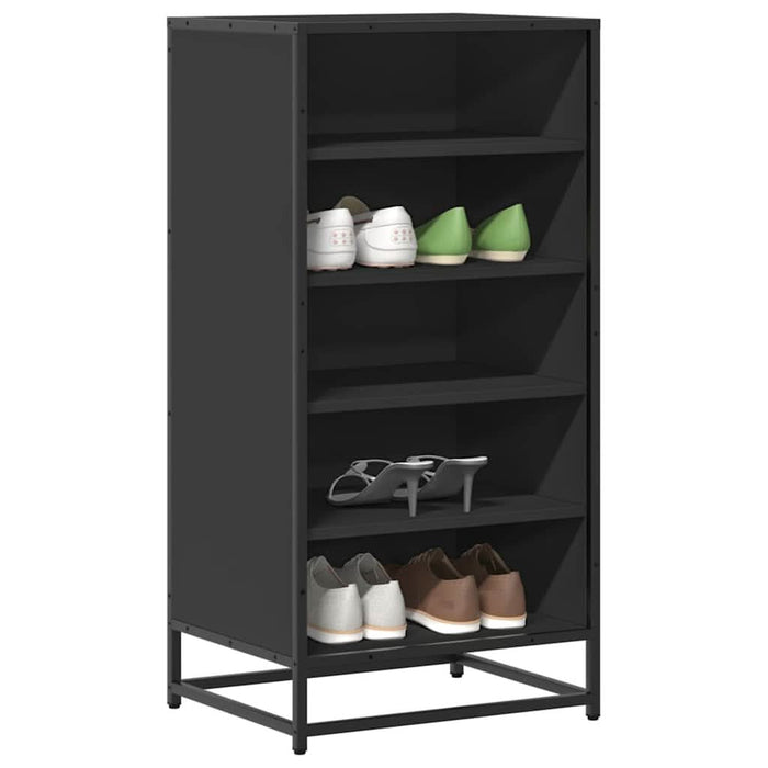 Suport pentru pantofi negru 48x38x97,5 cm Lemn prelucrat - WALTI WALTI
