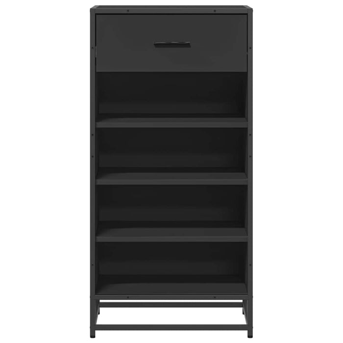 Suport pentru pantofi negru 48x38x97,5 cm Lemn prelucrat - WALTI WALTI