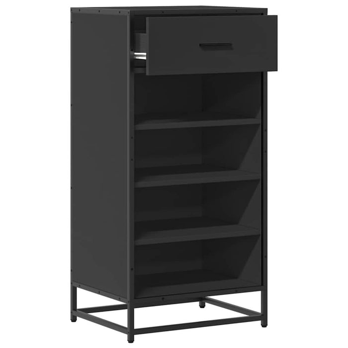 Suport pentru pantofi negru 48x38x97,5 cm Lemn prelucrat - WALTI WALTI