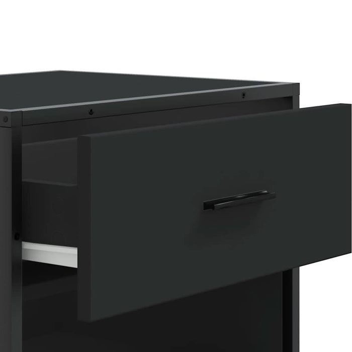 Suport pentru pantofi negru 48x38x97,5 cm Lemn prelucrat - WALTI WALTI