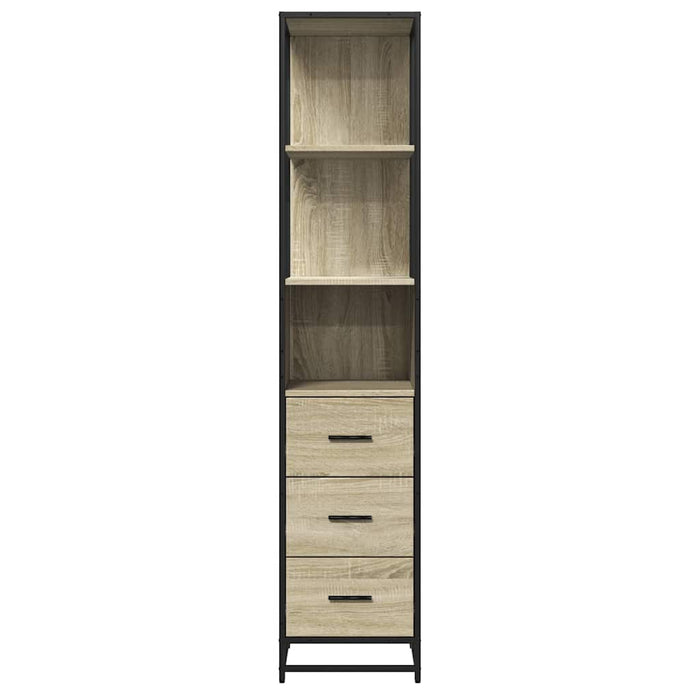 Dulap de baie, stejar sonoma, 35x37,5x166 cm, lemn prelucrat - WALTI WALTI
