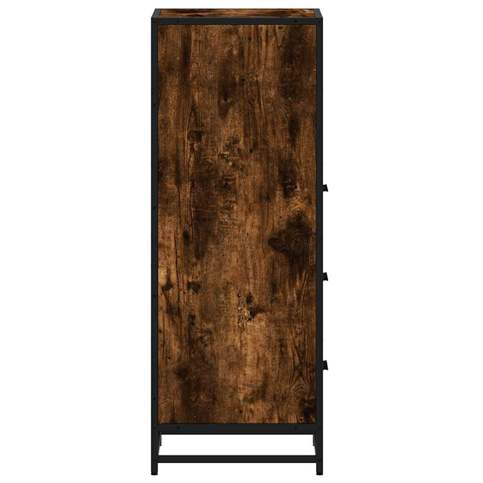 Dulap de baie, stejar afumat, 35x37,5x100 cm, lemn prelucrat - WALTI WALTI