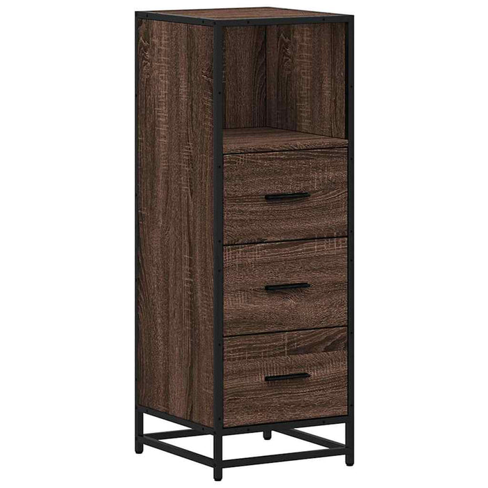 Dulap de baie, stejar maro, 35x37,5x100 cm, lemn prelucrat - WALTI WALTI