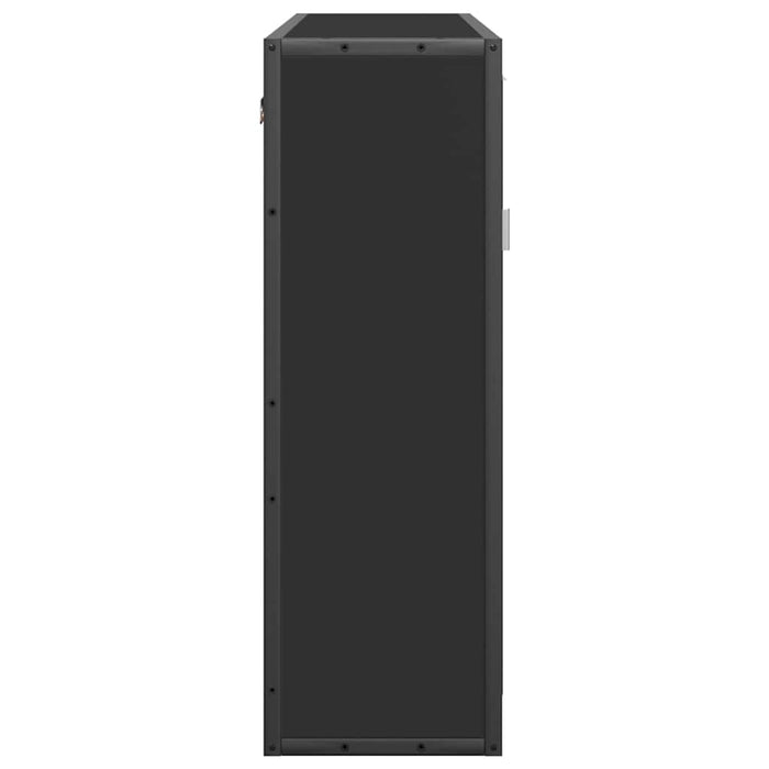 Dulap cu oglindă pentru baie neagră 65x20x60 cm lemn prelucrat WALTI