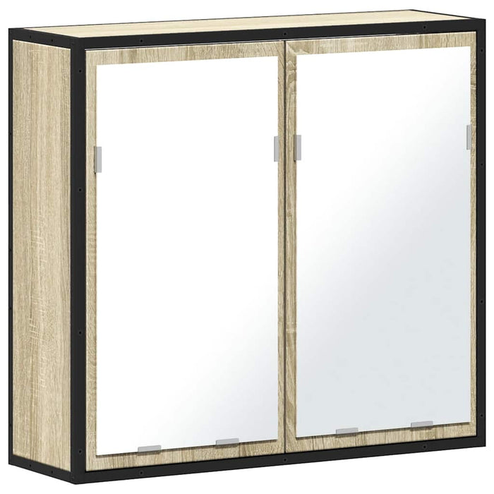 Dulap baie cu oglindă stejar sonoma 65x20x60 cm lemn compozit - WALTI WALTI