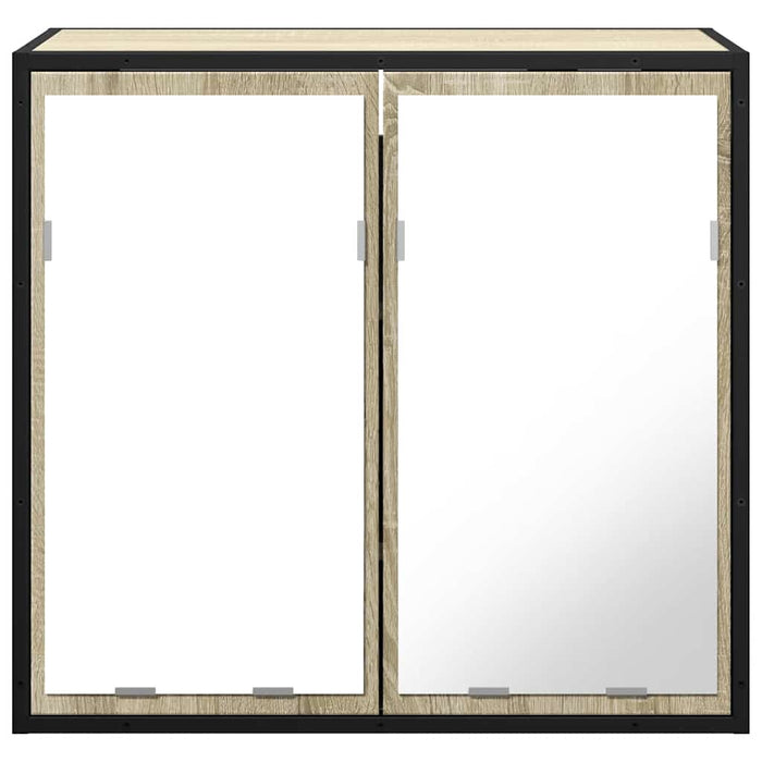 Dulap baie cu oglindă stejar sonoma 65x20x60 cm lemn compozit - WALTI WALTI