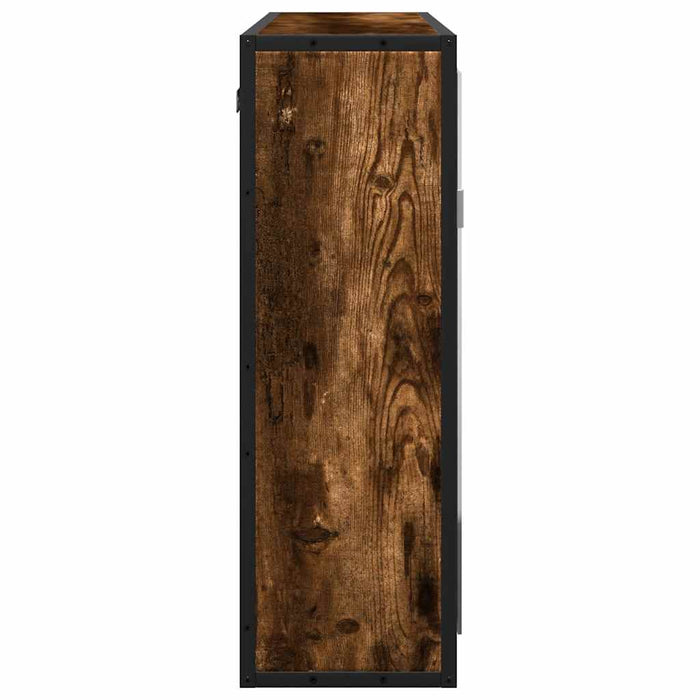 Dulap baie cu oglindă stejar fumuriu 65x20x60 cm lemn compozit - WALTI WALTI