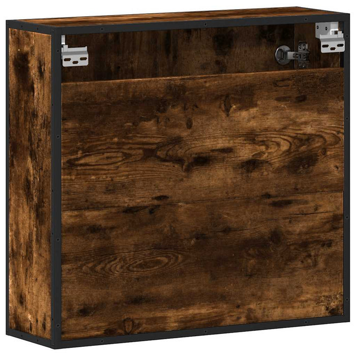 Dulap baie cu oglindă stejar fumuriu 65x20x60 cm lemn compozit - WALTI WALTI