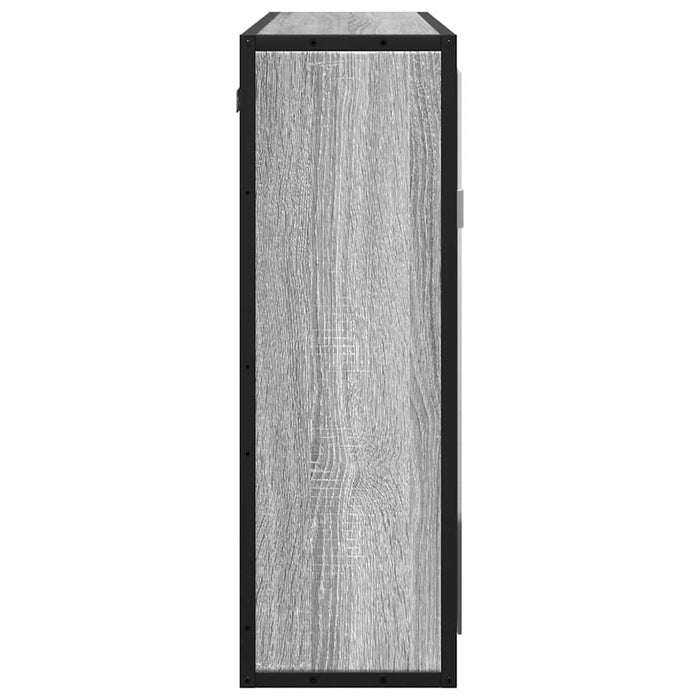 Dulap de baie cu oglindă gri sonoma 65x20x60 cm lemn compozit - WALTI WALTI