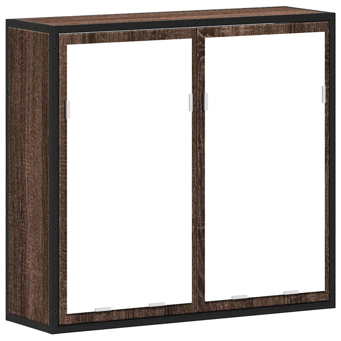 Dulap de baie cu oglindă stejar maro 65x20x60 cm lemn compozit WALTI